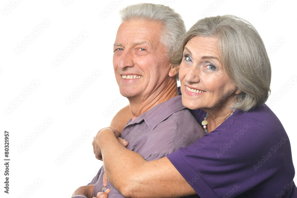 smiling old couple 