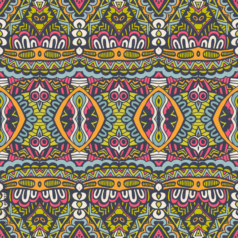 Abstract festive  vector ethnic tribal pattern
