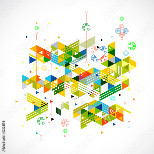 Abstract colorful and creative geometric template for corporate