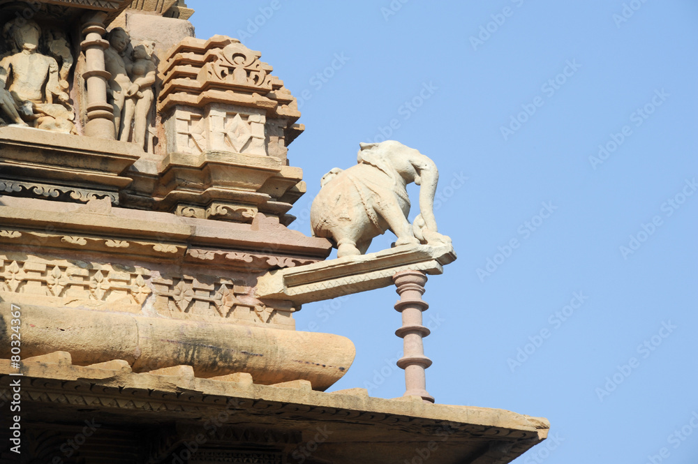 Obraz premium Detail of artwork at the Khajuraho temples