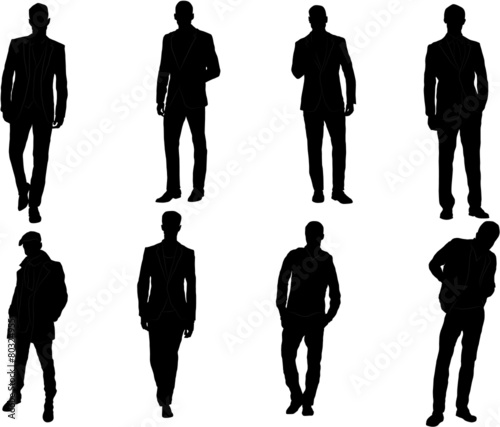 Set of male fashion silhouettes