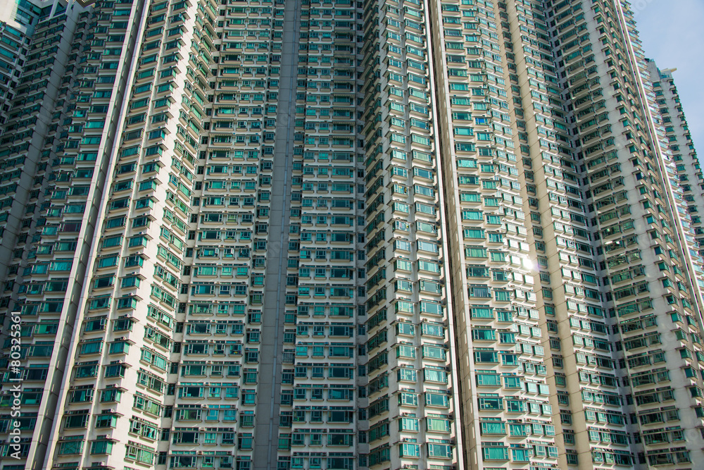 Hign density residential building in Hong Kong