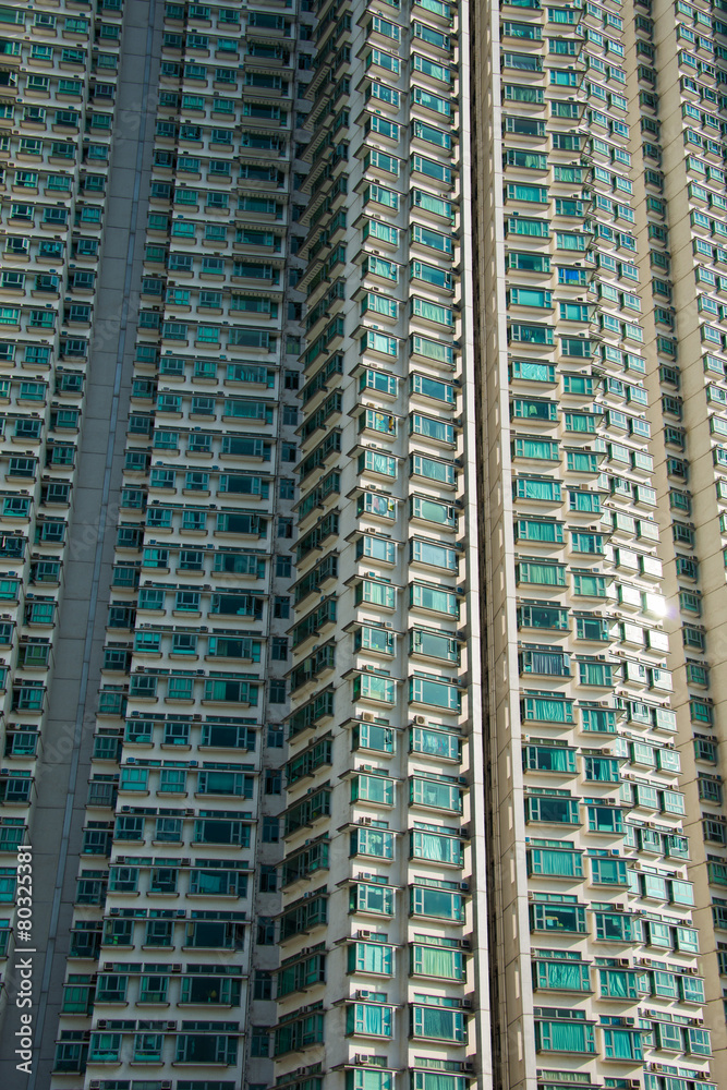 Hign density residential building in Hong Kong Hign density residential building in Hong Kong