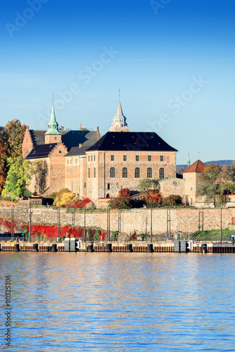 Akershus Fortress at golden hours vertical