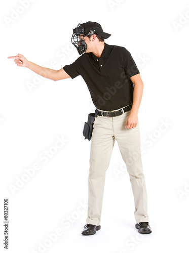 Canvas Print Baseball: Umpire Calls a Strike