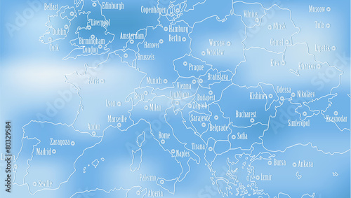 Creative map of Europe.