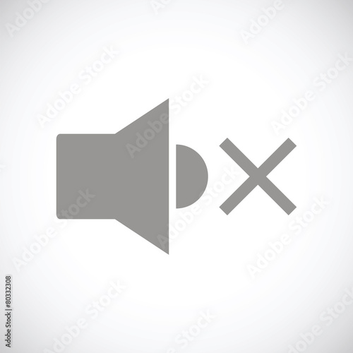 No sound black icon