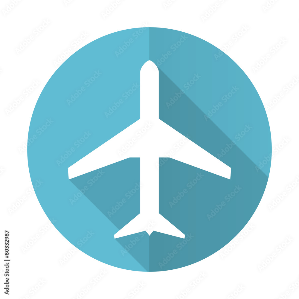 plane blue flat icon airport sign plane blue flat icon airport sign