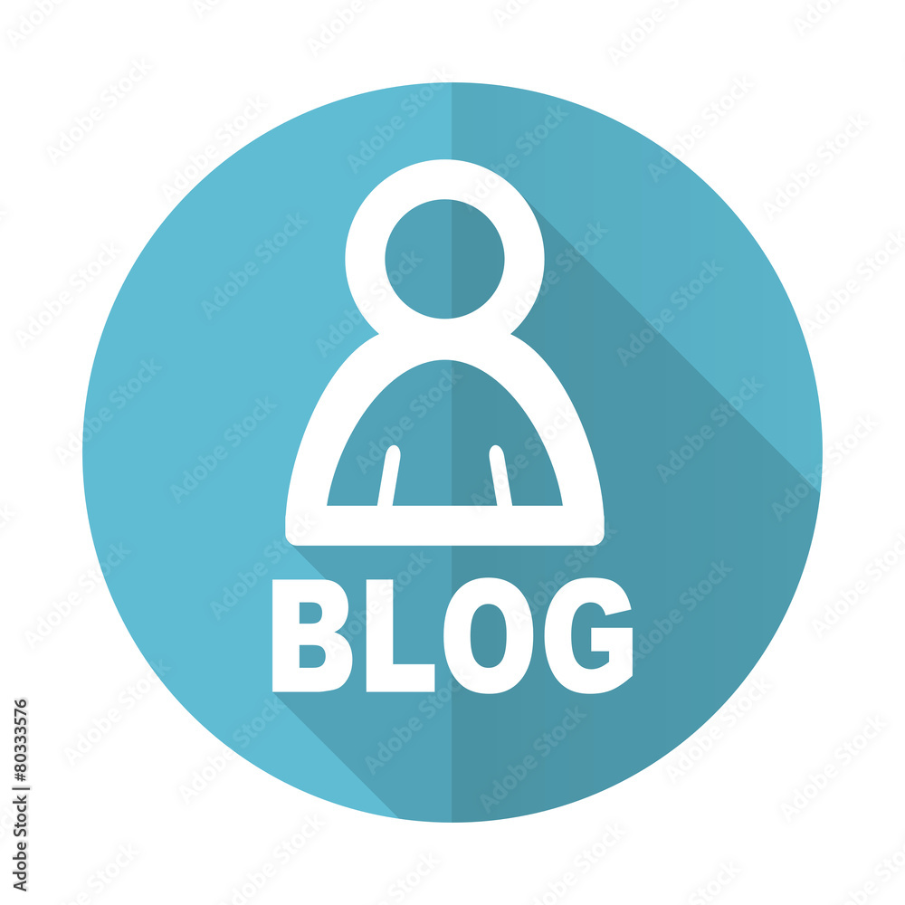 blog blue flat icon blog blue flat icon