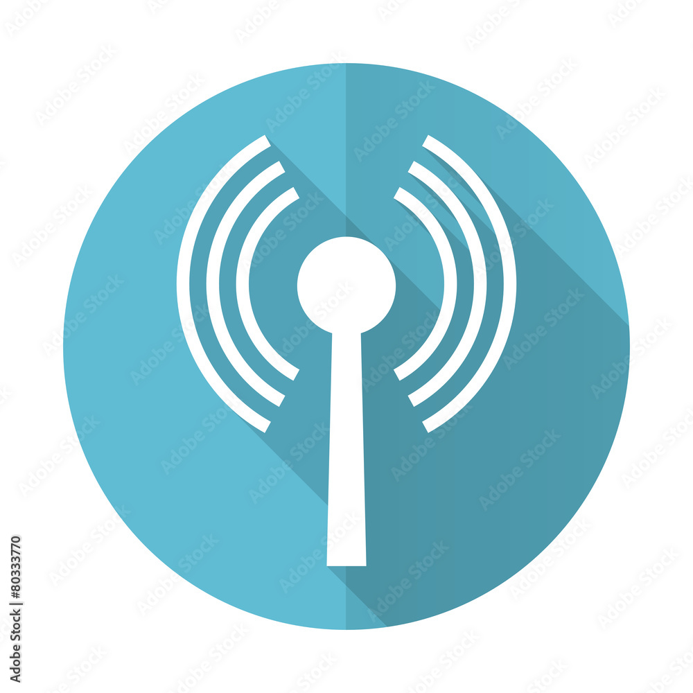 wifi blue flat icon wireless network sign wifi blue flat icon wireless network sign