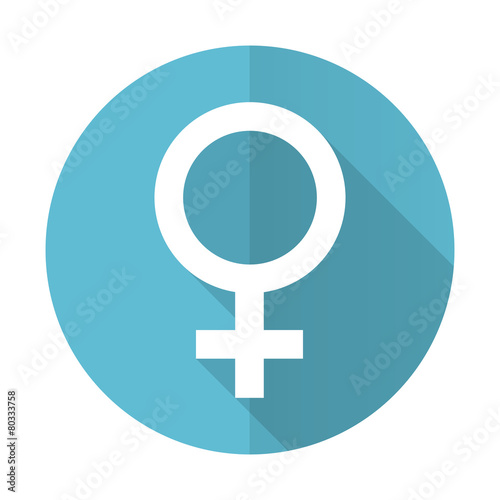 female blue flat icon female gender sign