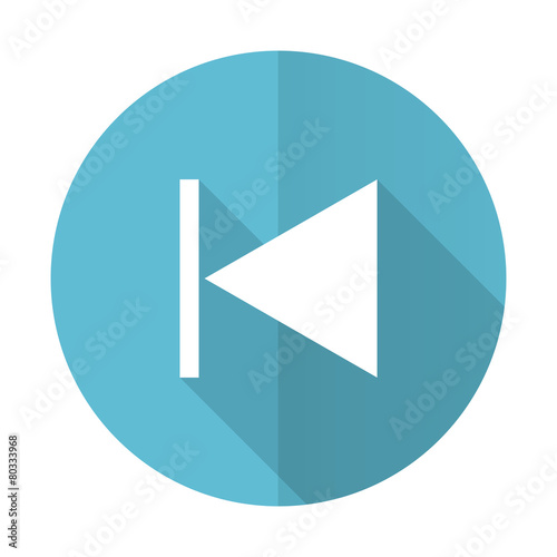 Free Download previous blue flat icon - GFXLoad