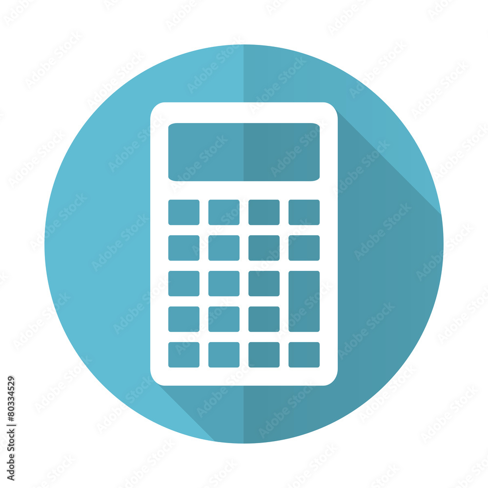 calculator blue flat icon calculator blue flat icon