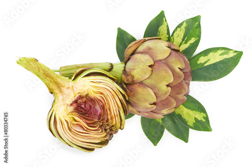 Artichoke isolated on white background