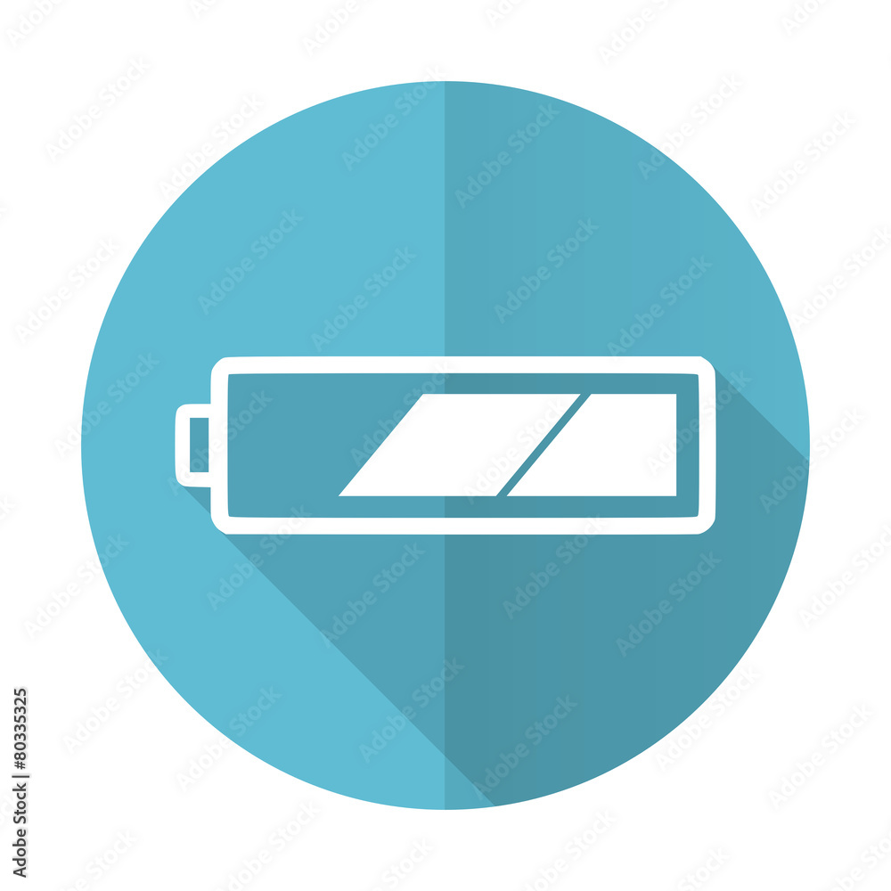 battery blue flat icon charging symbol power sign battery blue flat icon charging symbol power sign