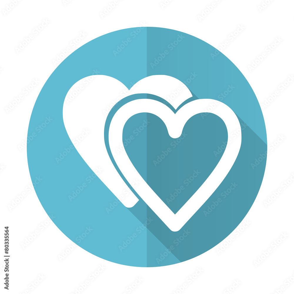 love blue flat icon sign hearts symbol love blue flat icon sign hearts symbol