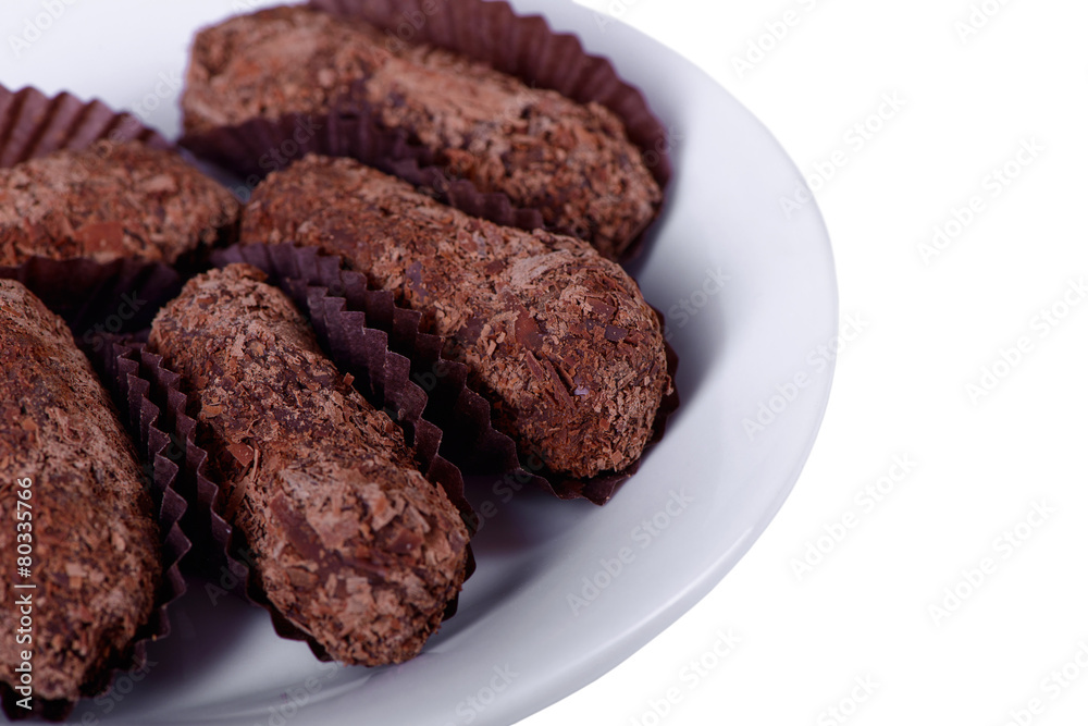 chocolate cookies on plate
