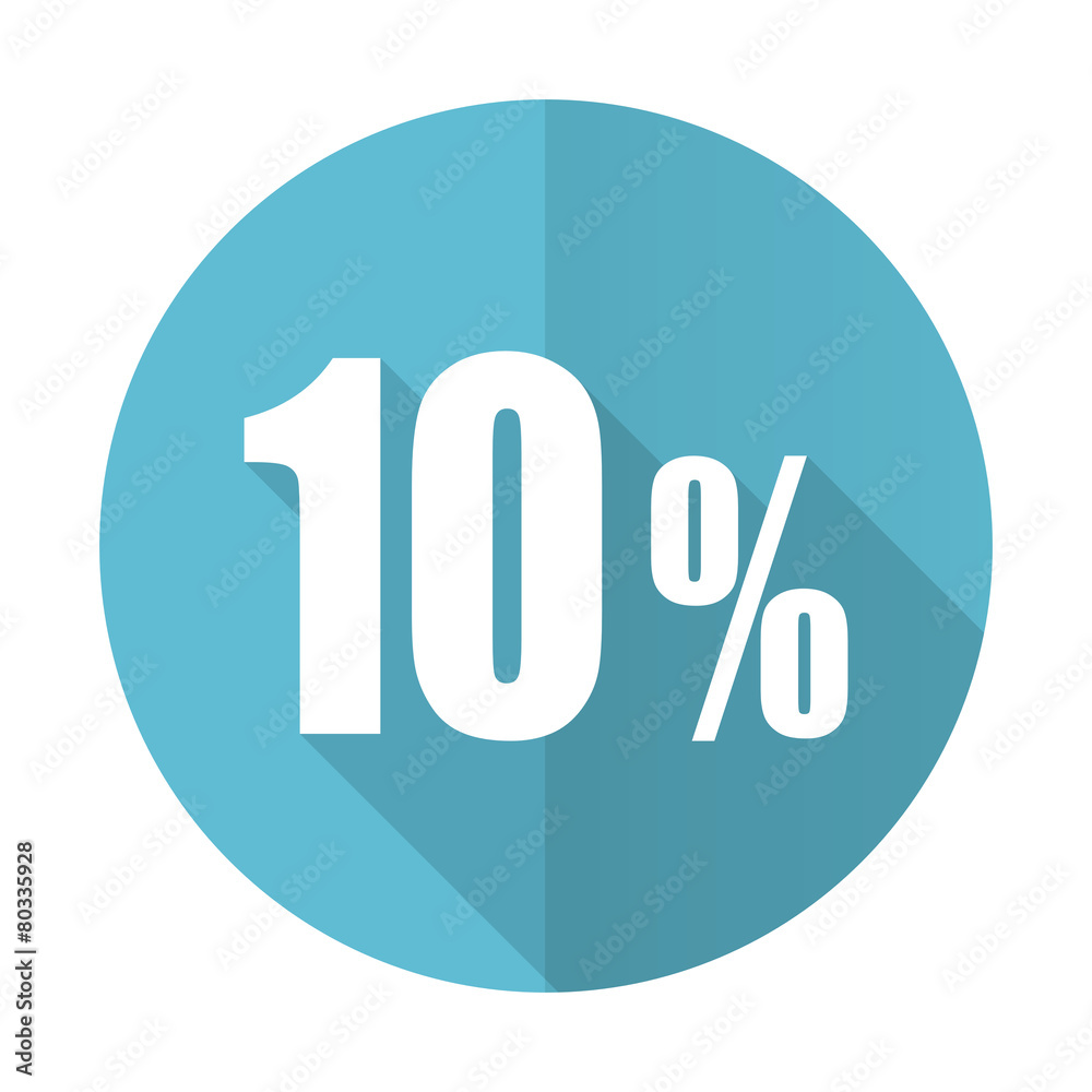 10 percent blue flat icon sale sign 10 percent blue flat icon sale sign