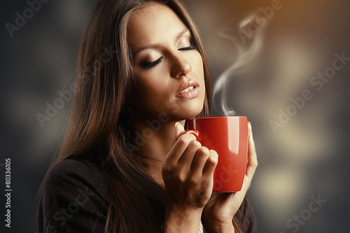 Beautiful young woman with ...