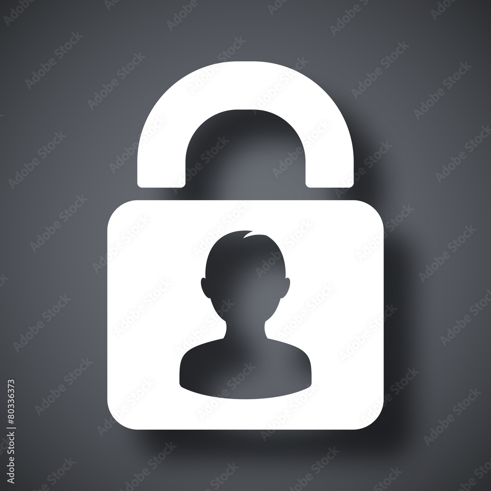 User login or authenticate icon, vector