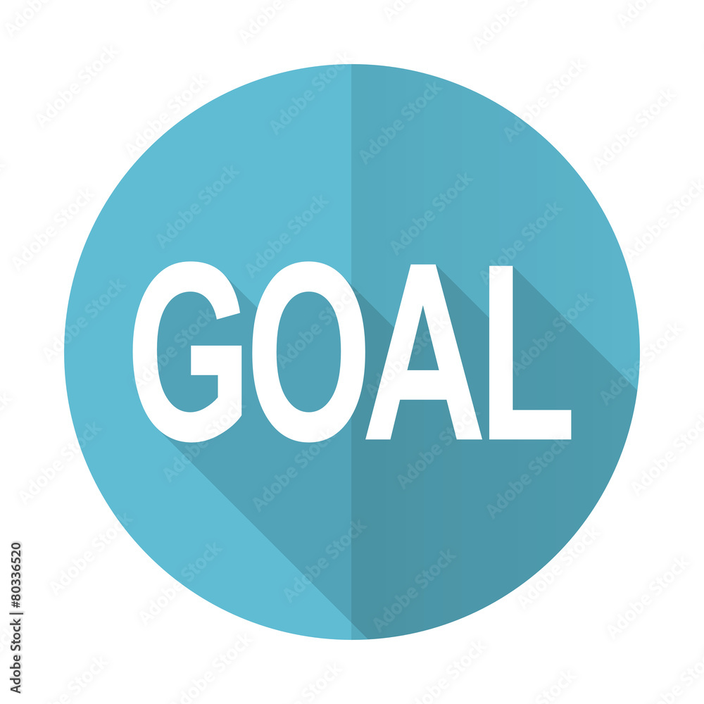 goal blue flat icon