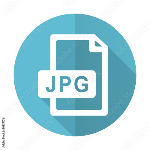 jpg file blue flat icon