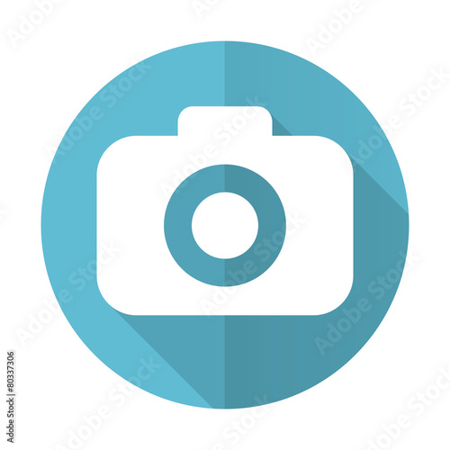 photo camera blue flat icon photography sign