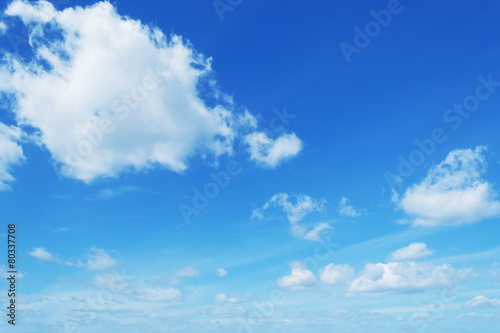 soft clouds in the blue sky