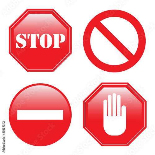 Stop sign set