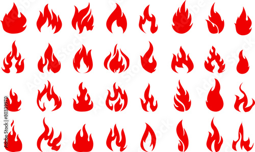Fire icons set for you design