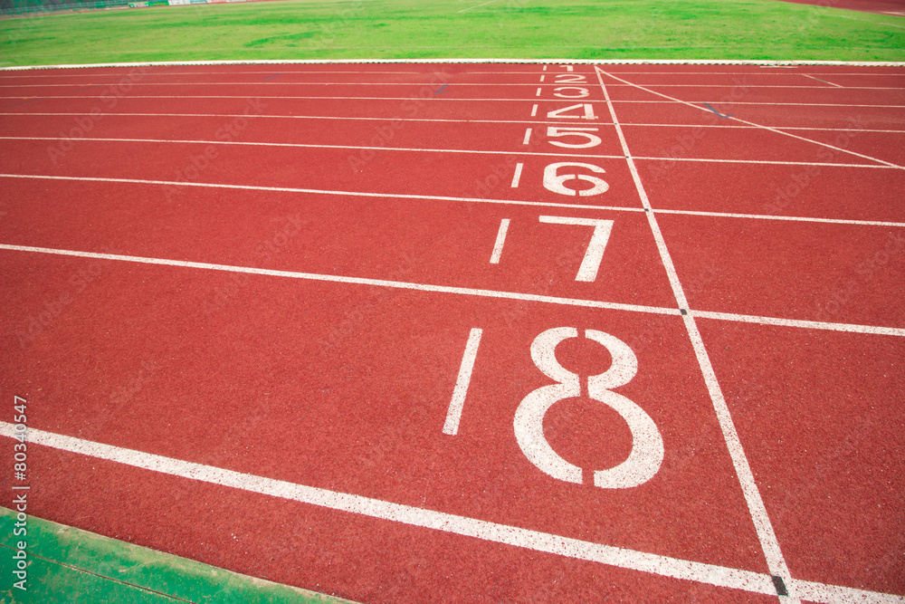 running track with number
