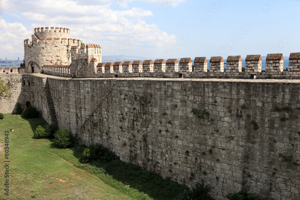 View of wall of Yedikule Fortress