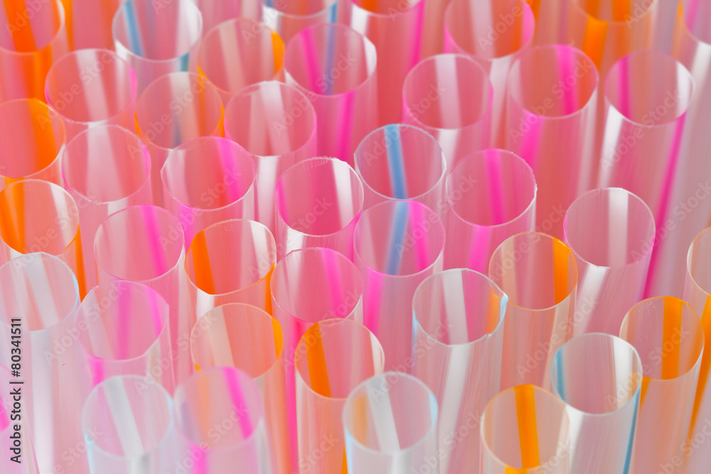 Fototapeta premium Colorful drinking straws