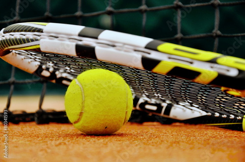tennis racket and ball © tadeas
