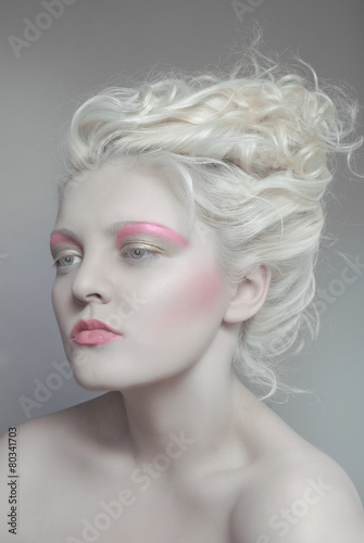 Pale beauty portrait od blond woman
