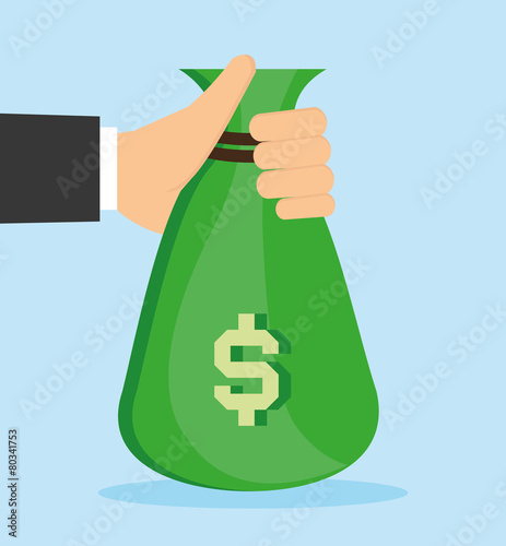 Money Bag Vector Design Illustration