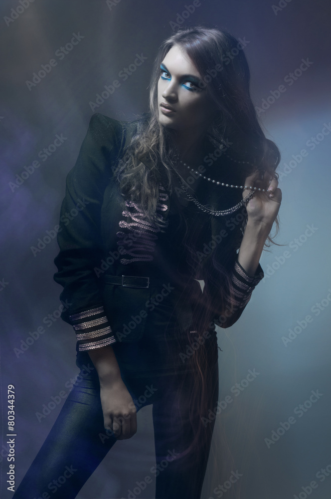 Fashion portrait of young woman Fashion portrait of young woman