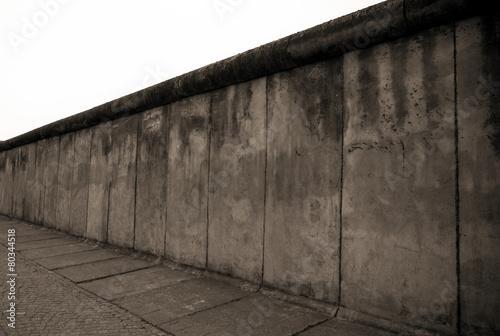 Remains of the Berlin Wall. The Berlin Wall (Berliner Mauer) in
