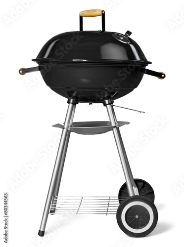 Bbq. kettle barbecue grill on backyard