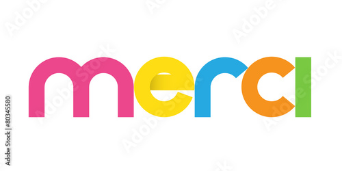 "MERCI" (carte message remerciements joie)