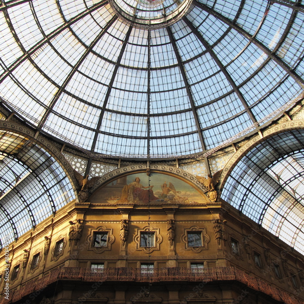 inside Vittorio Emanuele Gallery in Milan