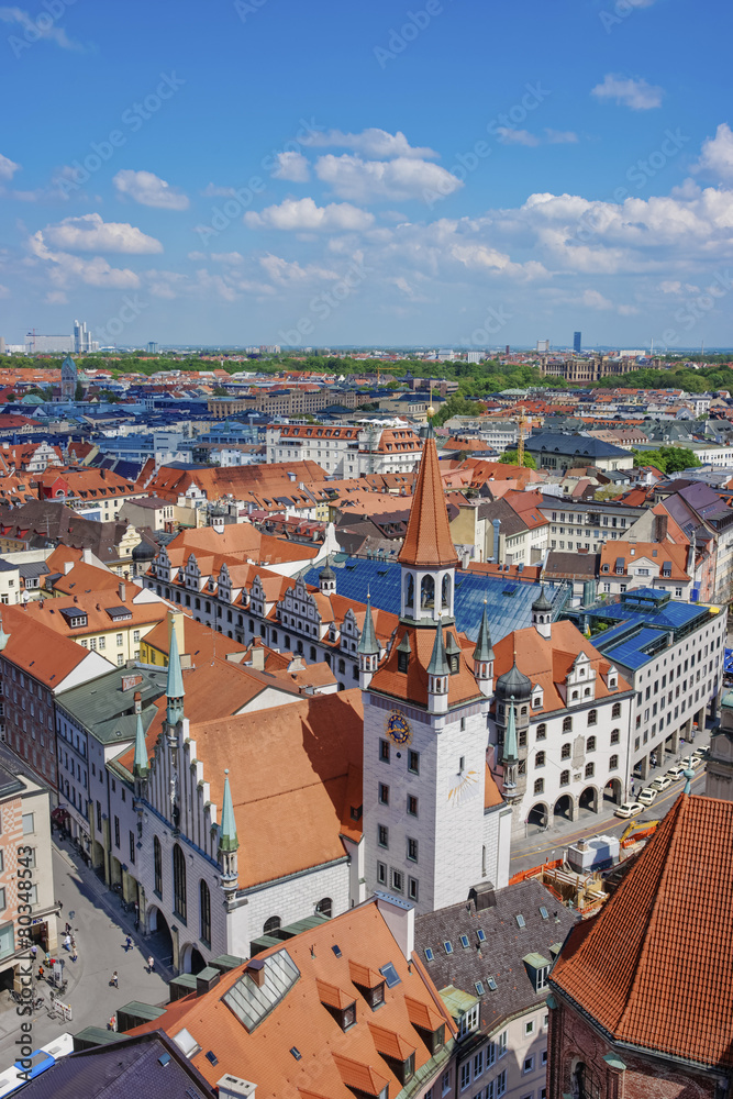 Munich city center panoramic view