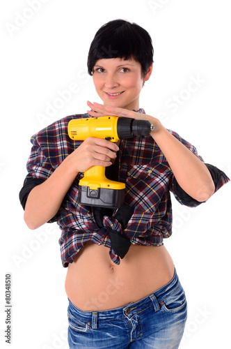 Frau als Handwerker