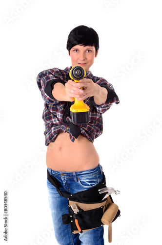 Frau als Handwerker