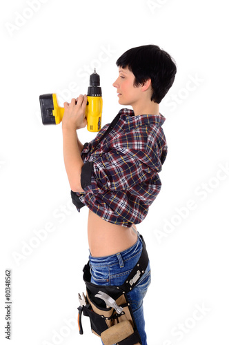 Frau als Handwerker