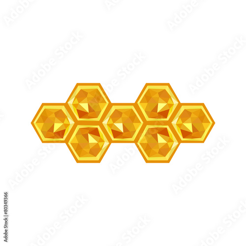 Illustration of origami honeycomb