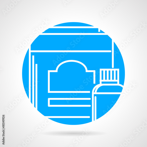 Sport supplements line vector icon
