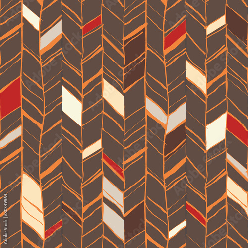 Hand drawn herringbone pattern