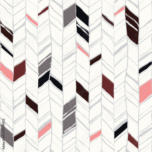 Hand drawn herringbone pattern