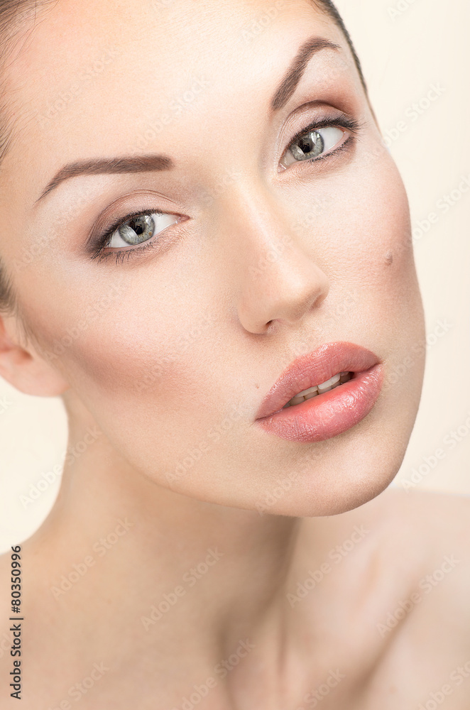 Woman portrait with natural make-up Woman portrait with natural make-up